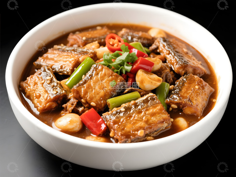 高清大图下载【趣麦麦图】红烧带鱼段摄高清影图