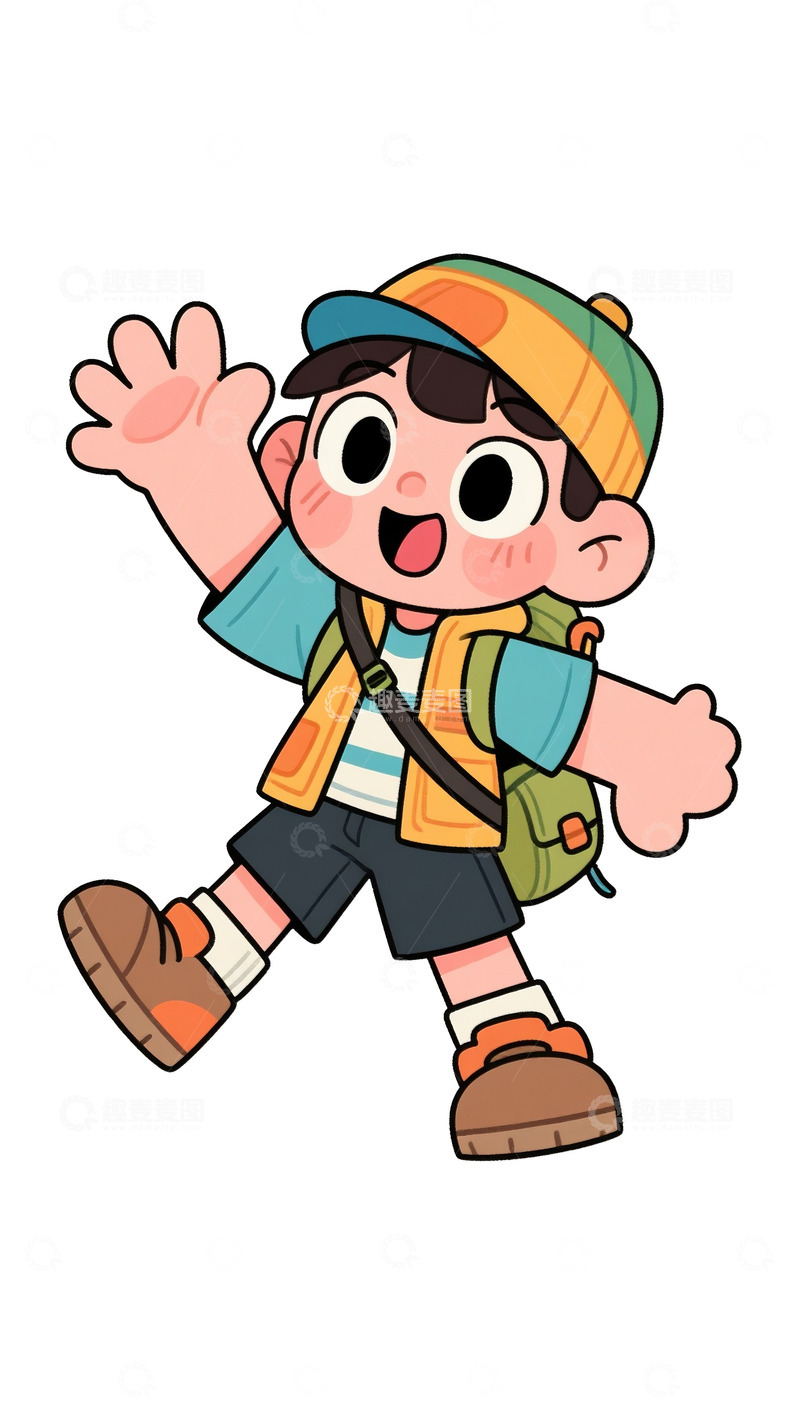 高清大图下载【趣麦麦图】穿露营装备的人