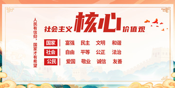 新时代社会主义宣传展板1