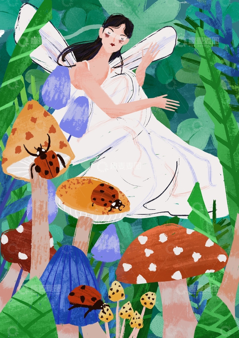 原创治愈插画作品素材 立春