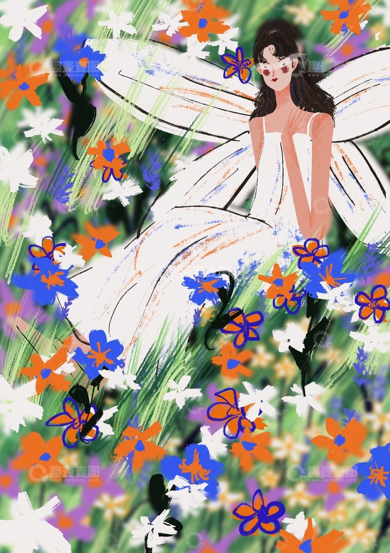 原创治愈插画作品素材立春