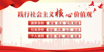 新时代社会主义宣传展板