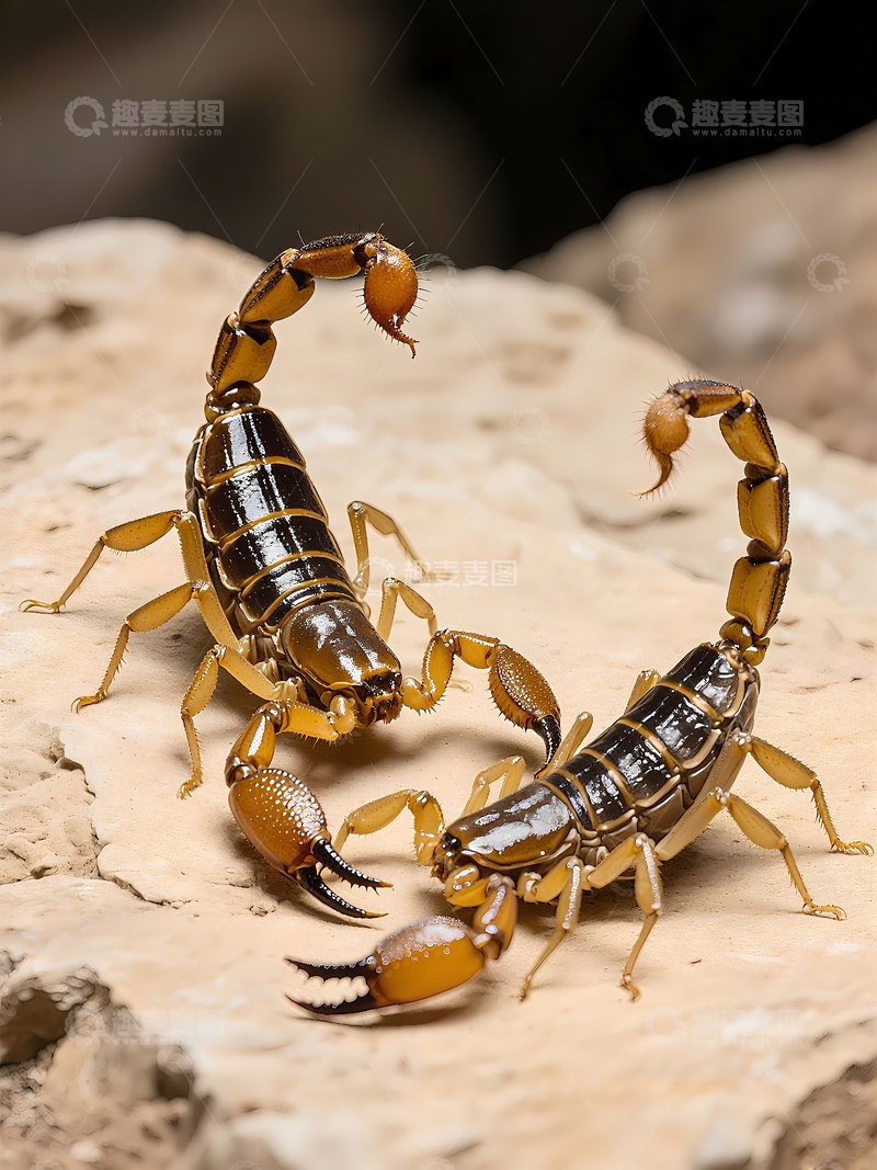 高清大图下载【趣麦麦图】石头上一只毒蝎子