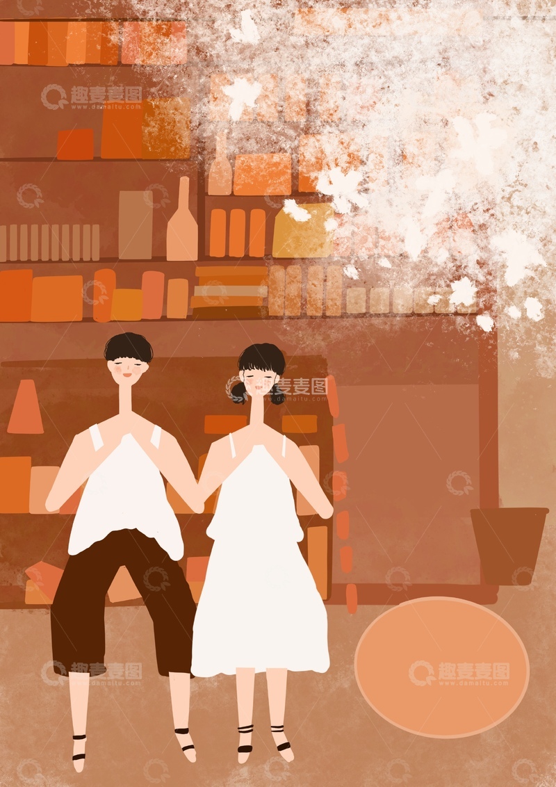 高清大图下载【趣麦麦图】原创治愈插画作品素材儿童节 