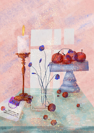 原创治愈插画作品素材水果