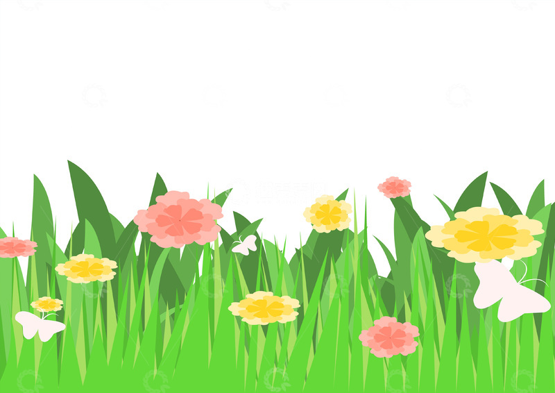 原创治愈插画作品素材草地