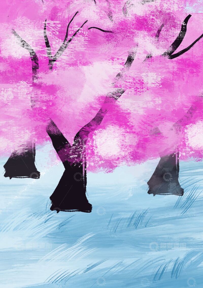 原创治愈插画作品素材春季1