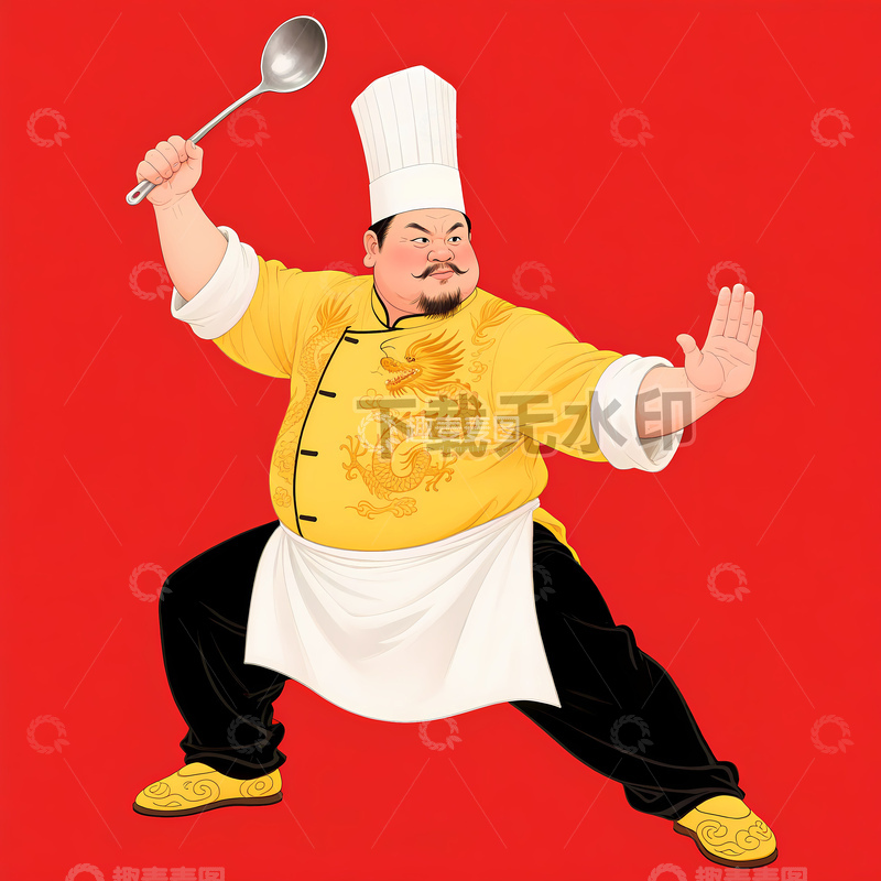 高清大图下载【趣麦麦图】一位功夫厨师厨神