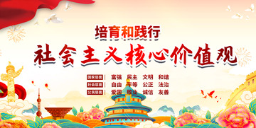 新时代社会主义宣传展板123456