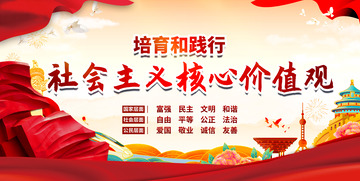 社会主义宣传展板