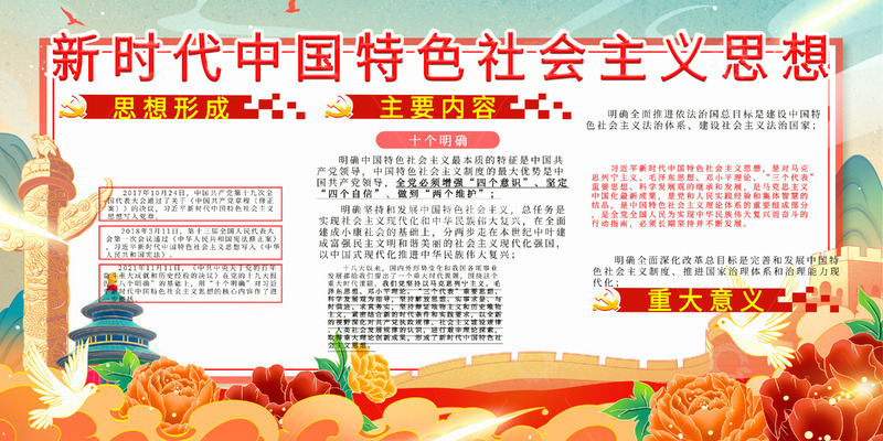 新时代社会主义宣传展板123
