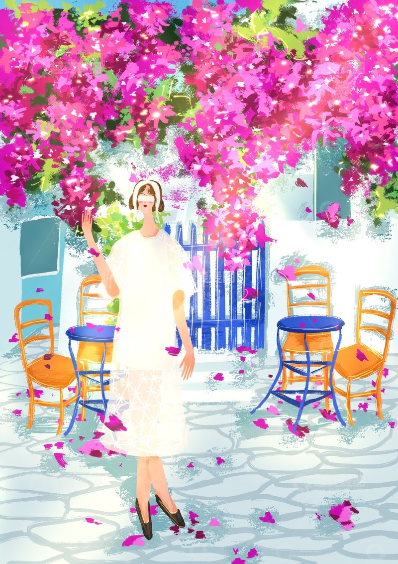 原创治愈插画作品素材异域