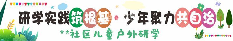 少年研学彩色横幅