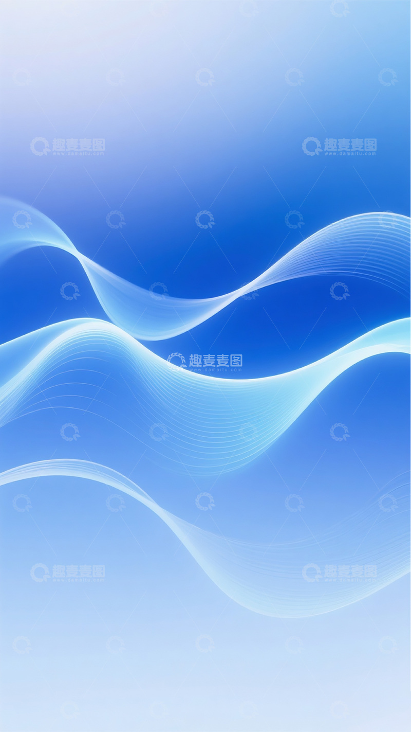 高清大图下载【趣麦麦图】蓝色线条渐变背景4