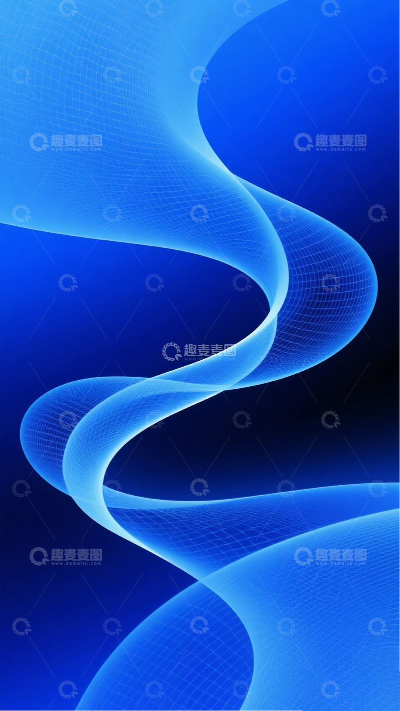高清大图下载【趣麦麦图】蓝色线条渐变背景1