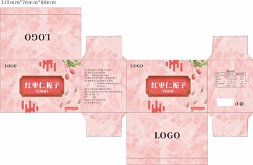 红枣茶叶包装盒展开图