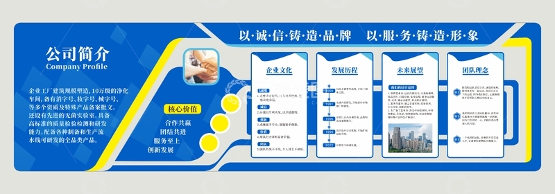 企业文化墙展板图