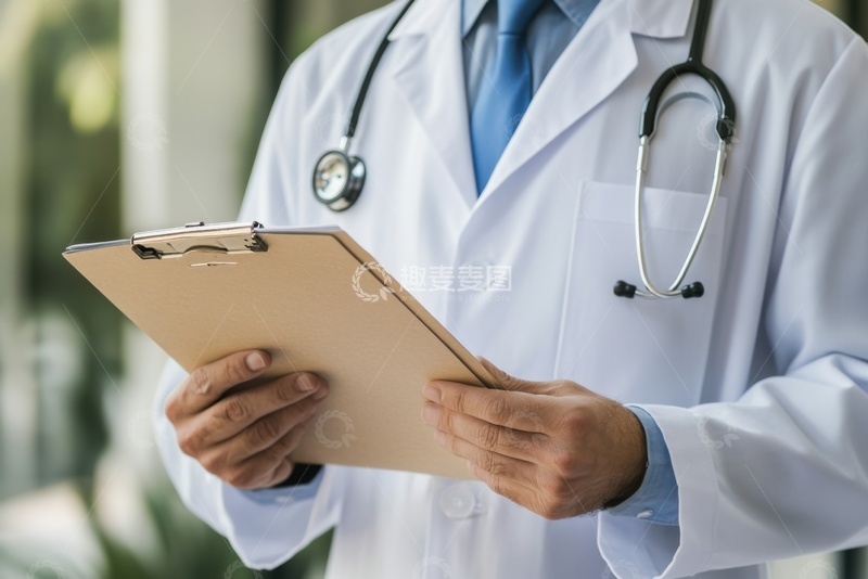 高清大图下载【趣麦麦图】拿着病例的一位医生1