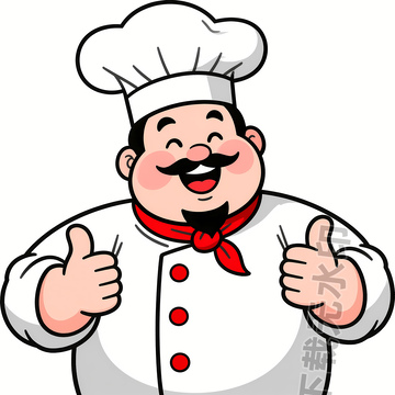 一位卡通厨师大叔