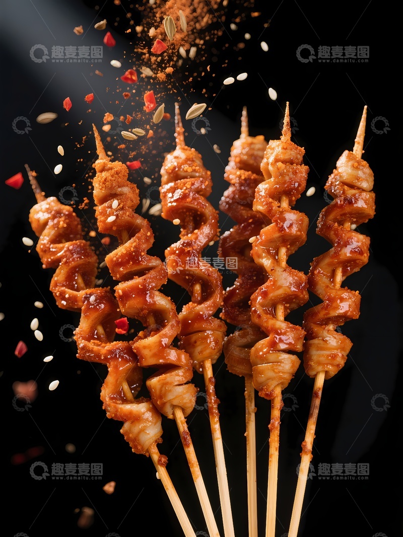 高清大图下载【趣麦麦图】一把美味烤面筋