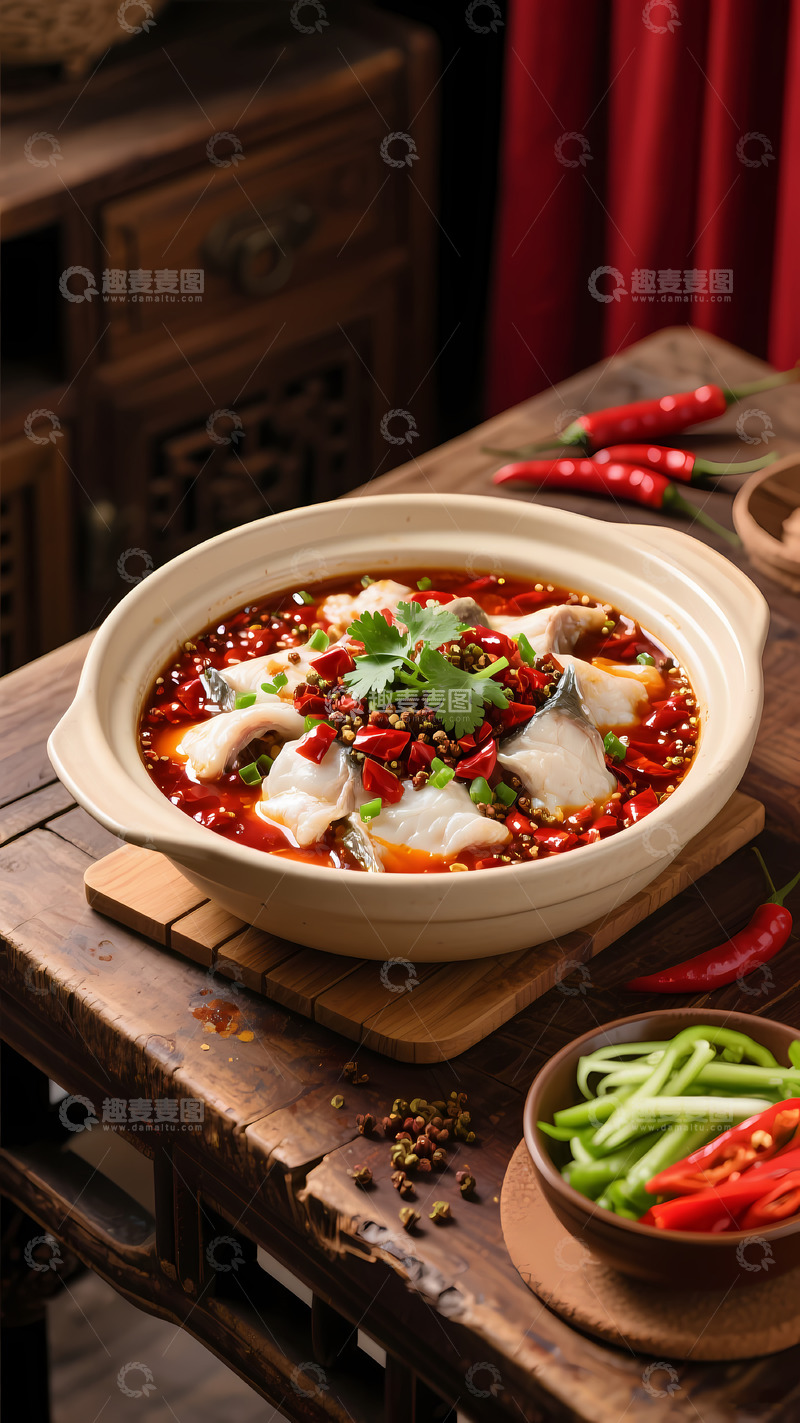 高清大图下载【趣麦麦图】中华美食川菜水煮鱼美食摄影