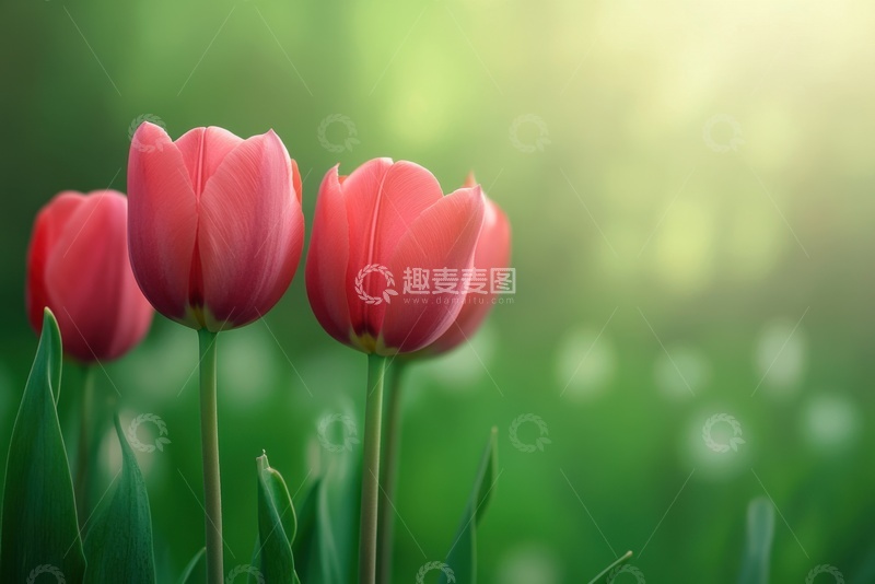 高清大图下载【趣麦麦图】盛开的郁金香花朵 