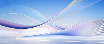 现代风格梦幻色彩线条会议KV背景图