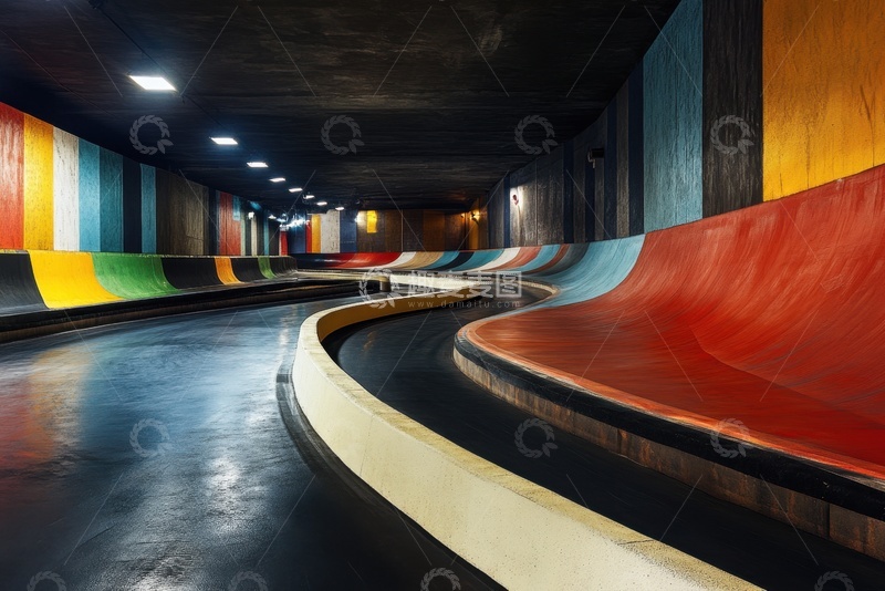 高清大图下载【趣麦麦图】碰碰车车道摄影