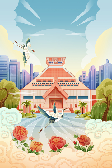 河南博物馆郑州地标建筑