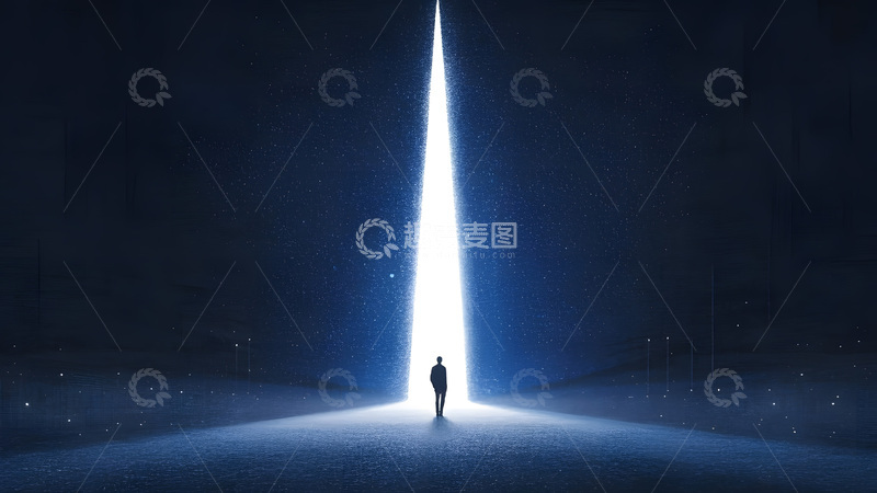 高清大图下载【趣麦麦图】-人物思维海报科技创意艺术背景