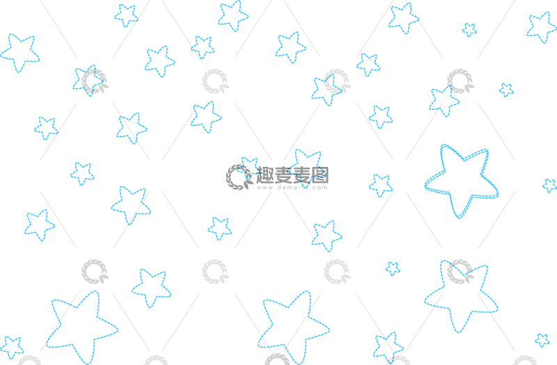 矢量卡通线条星星