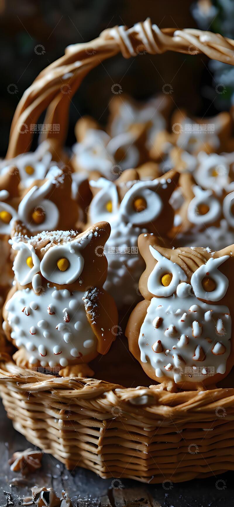 高清大图下载【趣麦麦图】猫头鹰巧克力饼干