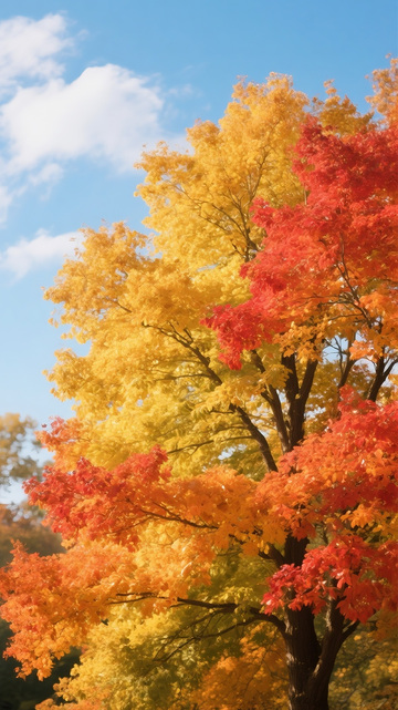 秋天彩色的树7