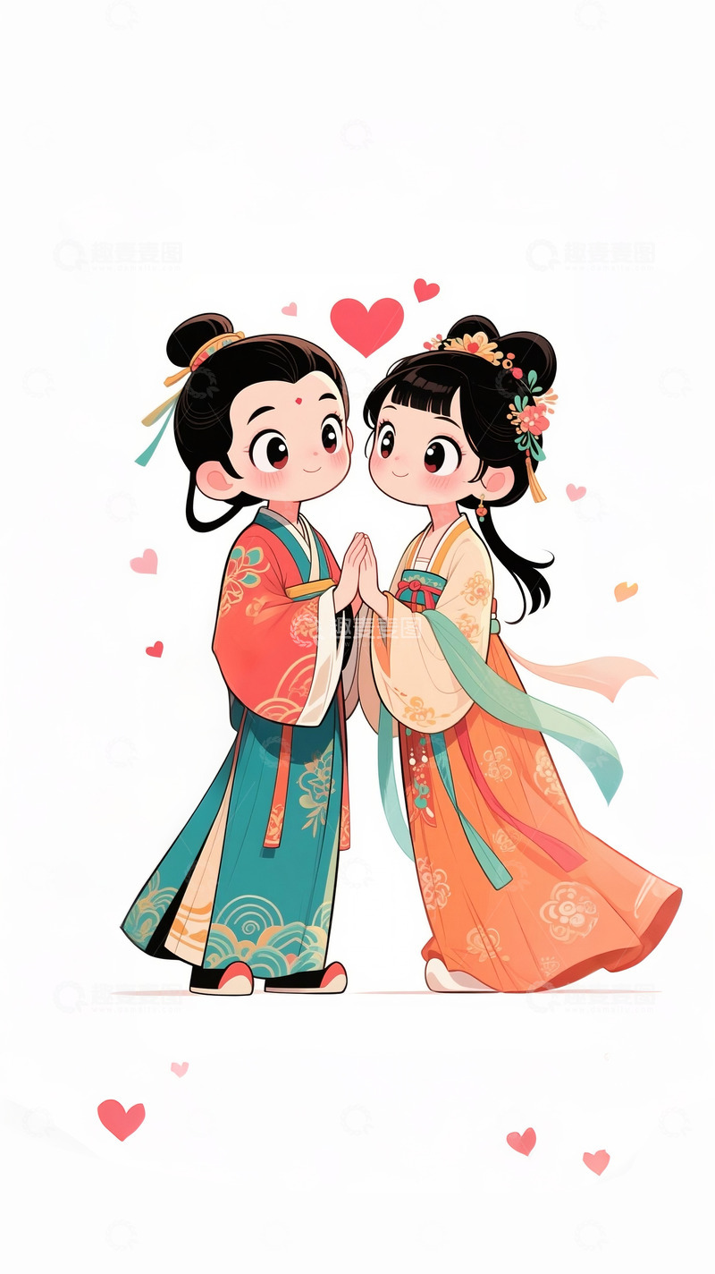 高清大图下载【趣麦麦图】七夕古装情侣2