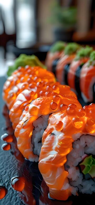 日式鱼子酱寿司卷