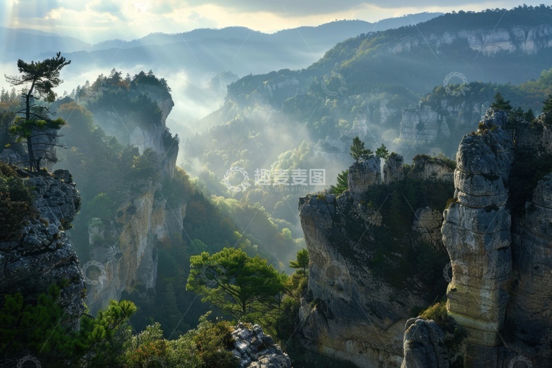 高清大图下载【趣麦麦图】岩石高山沟壑自然美景