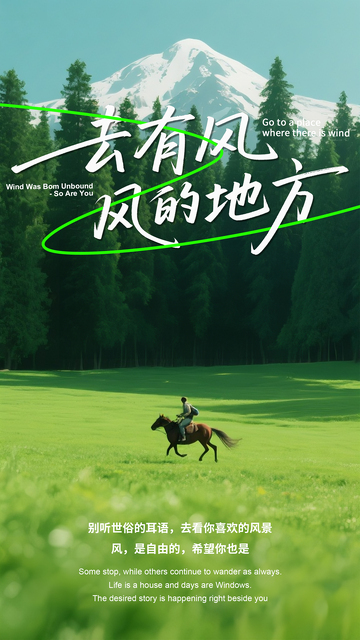 清晰简约旅游海报