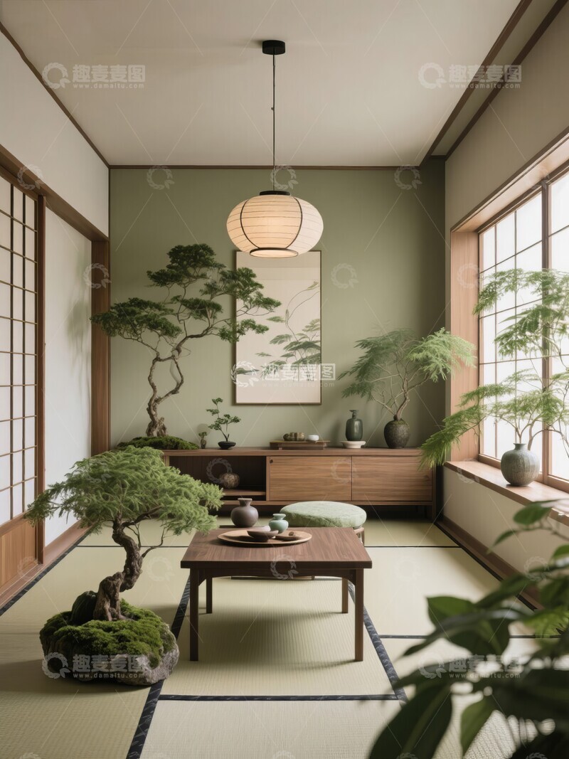 高清大图下载【趣麦麦图】日式榻榻米房间酒店装修