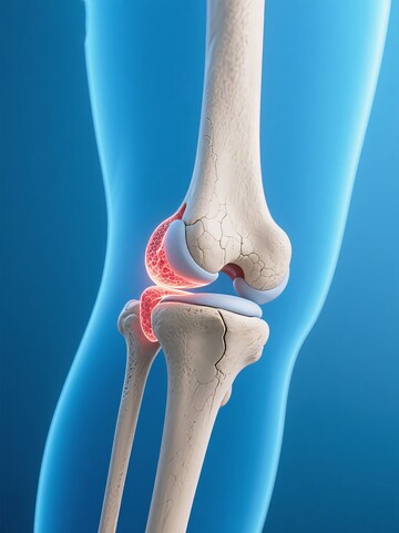 大腿骨头关节炎症疼痛示意图