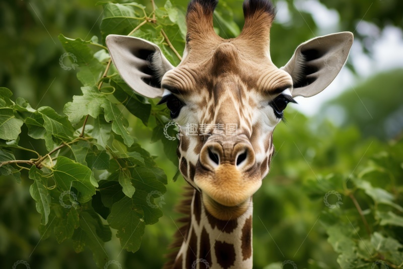 高清大图下载【趣麦麦图】一只长颈鹿特写