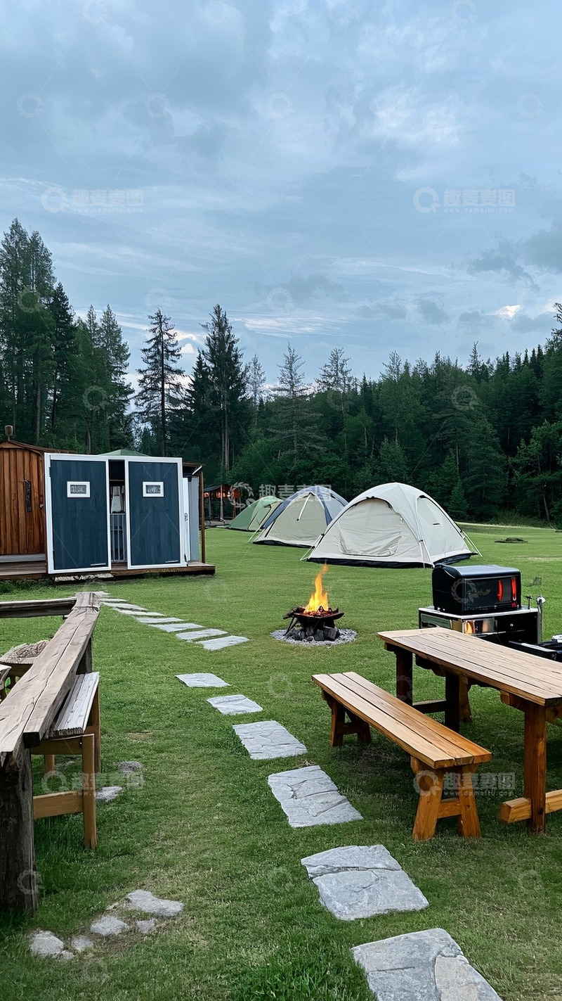 高清大图下载【趣麦麦图】户外无人露营地3