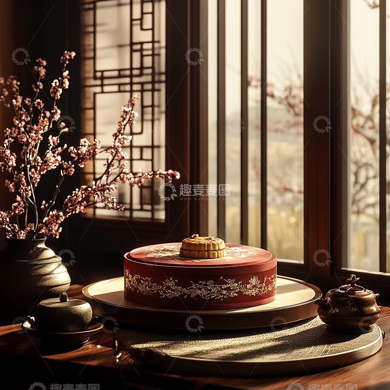 高清大图下载【趣麦麦图】中秋 月饼 礼盒