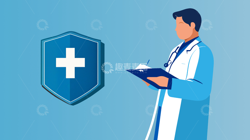 医师节医生插画psd