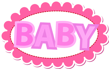 粉色BABY字母花边