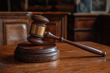 法庭里法官的锤子