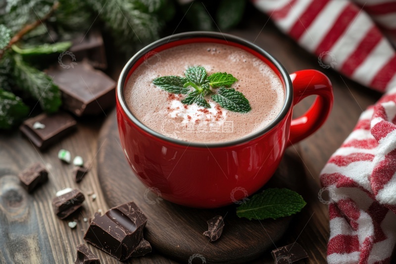 高清大图下载【趣麦麦图】一碗巧克力热饮