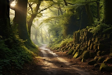 深山里的大树土路