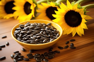 一盘葵花籽零食