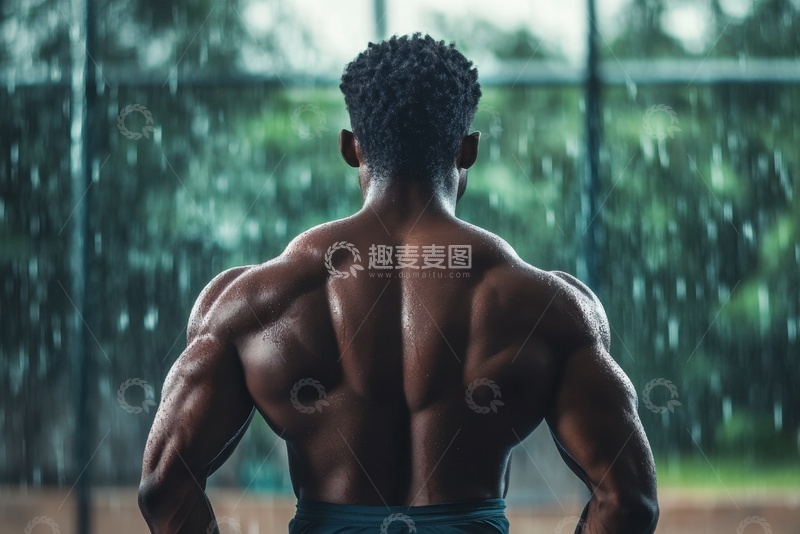 高清大图下载【趣麦麦图】健身房里全身肌肉的男士