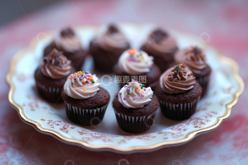 高清大图下载【趣麦麦图】一盘纸杯蛋糕